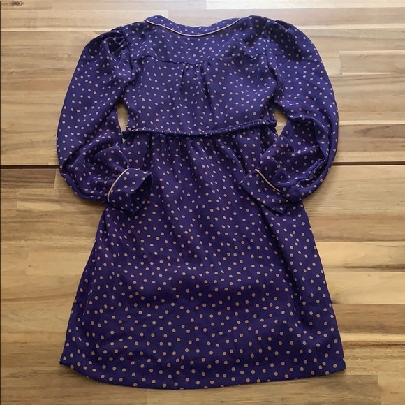 NIMM blue & gold tone polka dot belted dress - Picture 2 of 7